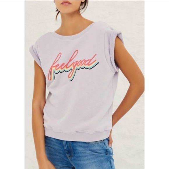 Ba&sh Feel Hood Paolo Short Sleeve Sweatshirt - Picture 1 of 10